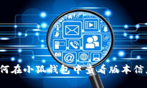 如何在小狐钱包中查看版本信息?