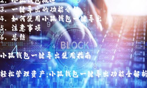 思维导图:
1. 引言
2. 小狐钱包概述
3. 一键导出的功能介绍
4. 如何使用小狐钱包一键导出
5. 注意事项
6. 总结
小狐钱包一键导出使用指南
轻松管理资产:小狐钱包一键导出功能全解析