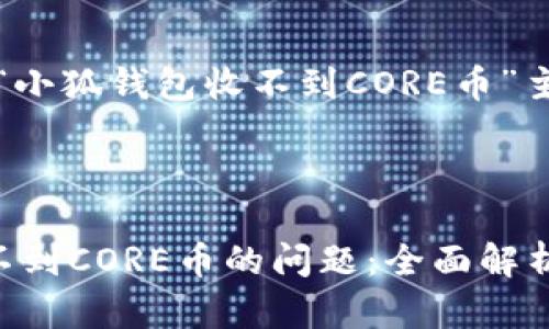 注意：以下是一个针对“小狐钱包收不到CORE币”主题的结构化内容示例。



如何解决小狐钱包收不到CORE币的问题：全面解析与解决方案